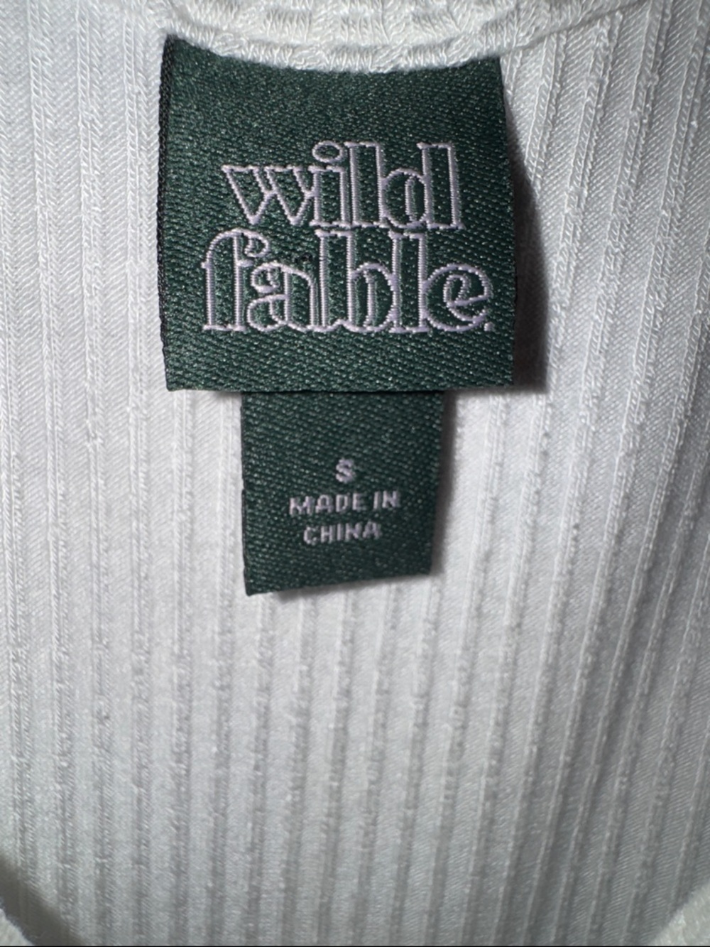 wild fable Cream Ribbed Button-Front Bandeau Bodysuit - Picture 2 of 3